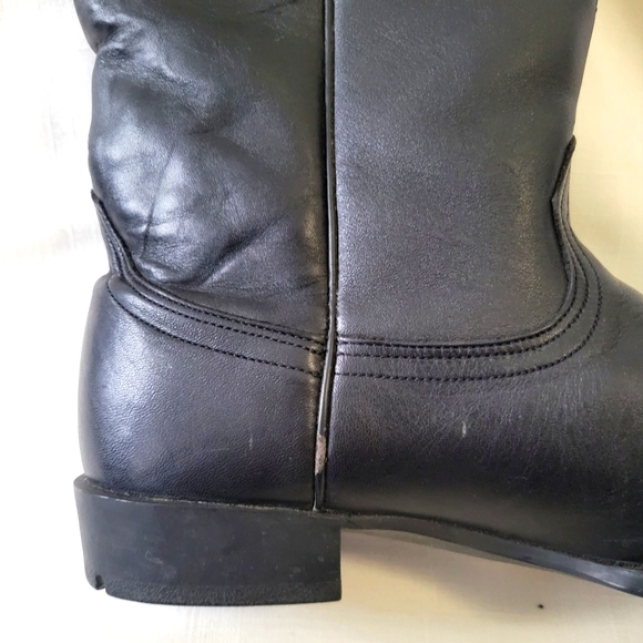 Mens Ariat Heritage Black Leather Roper Boots Size 8.5B - Picture 12 of 16